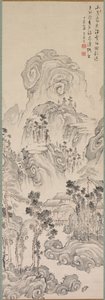 Landschap, 1767 door Kan Tenju