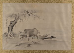 Album met kopieën van Chinese schilderijen, 17e eeuw door Kanô Yôboku Tsunenobu