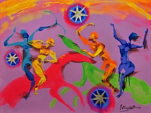 Kleurrijke abstracte dans door Kanat Ibragimov
