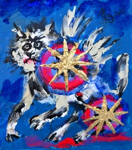 Kosmische gevleugelde kat