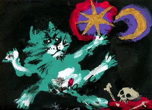 De vlucht van de mystieke groene kat