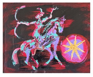 Mythische paardenstrijder door Kanat Ibragimov
