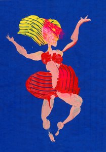 Levendige dansende vrouw