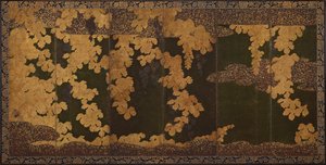 Druivenranken, Momoyama periode, 1568-1615 door Kano Eitoku