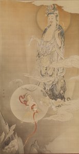 De Bodhisattva Kannon, 1883 door Kano Hogai
