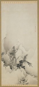 Winterlandschap: een ravijn, Edo-periode, 1883