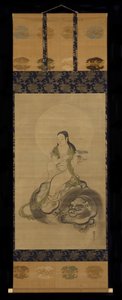 Monju Bosatsu (inkt & kleur op papier)