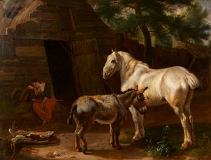 Het slapende boerenmeisje