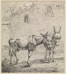 De twee ezels door Karel Dujardin