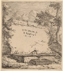 Titelpagina met Fontein door Karel Dujardin