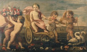 De triomf van Cupido door Karel Philips (Circle of) Spierincks