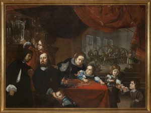 Dionysio Miseroni en zijn familie door Karel Škréta