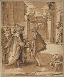Het Vertrek van de Verloren Zoon door Karel van Mander I