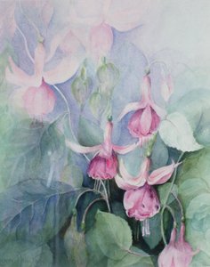 Fuchsia, roze koetsier door Karen Armitage