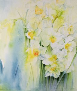 Narcissen en freesia door Karen Armitage