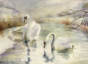 Zwanen in de Winter door Karen Armitage