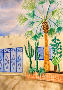 Blue Gate Oasis-tuin door Karen Menzenbach