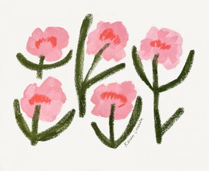 Moderne roze bloemen