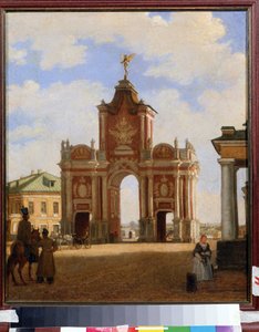 De rode poort in Moskou door Karl Fridrikh Petrovich Bodri