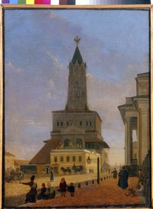 De Soecharevtoren in Moskou door Karl Fridrikh Petrovich Bodri