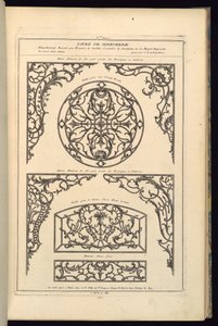 Deux Potences de fer, pour pendre des Enseignes, ou lanternes door Karl Albert von Lespilliez