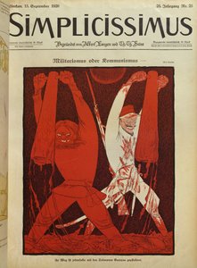 Militarisme of communisme, illustratie voorkant van 