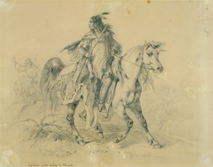 Blackfeet krijger te paard