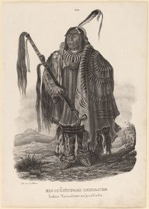 Een Monitari Indiaan door Karl Bodmer