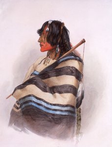 Kiasax Piegan Blackfeet Man door Karl Bodmer