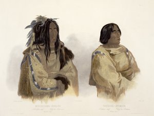 Mehkskeme-Sukahs, Blackfoot Chief en Tatsicki-Stomick, Piekann Chief, plaat 45 uit Volume 2 van 