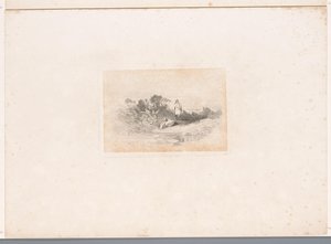 Twee reigers aan de waterkant door Karl Bodmer