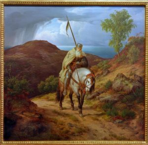 Terugkerende kruisvaarder door Carl Friedrich Lessing