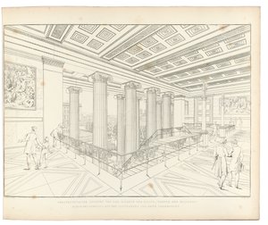 Altes Museum Berlijn: Uitzicht op de trap, 1852 door Karl Friedrich Schinkel