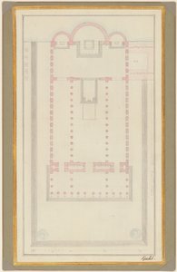 Grondplan van een Kathedraal voor Berlijn door Karl Friedrich Schinkel
