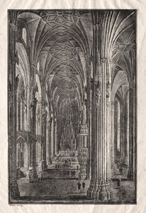 Interieur van de Stephansdom in Wenen, ca. 1810