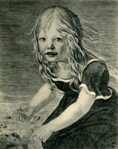 Portret van de dochter van de kunstenaar, Marie, aan de kust, 1816, 1943 door Karl Friedrich Schinkel