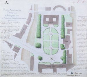 Herontwerpen van de Lustgarten, 1828