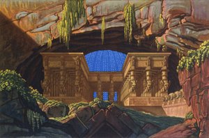 Tempel van Isis en Osiris waar Sarastro Hogepriester is "Die Zauberflöte"