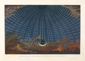 De Hal van Sterren in het Paleis van de Koningin van de Nacht, 1847-49 door Karl Friedrich Thiele