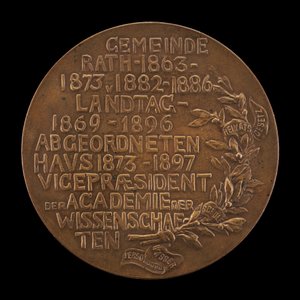 Inscriptie [achterkant], 1897 door Karl Gindra
