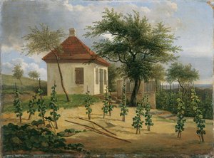 Paviljoen op Dr. Körners wijngaard bij Loschwitz door Karl Gottfried Traugott Faber