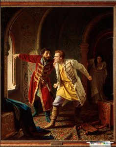 De laatste minuten van de eerste valse Dimitri (Dimitri II van Rusland, geboren Gregori Otrepiev) door Karl Gottlieb Wenig