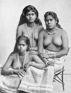 Drie Tamil meisjes van de Deccan, 1902 door Karl Hagenbeck