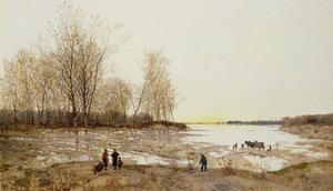 Een Overstroomd Boslandschap, c.1875-80 door Karl Heffner