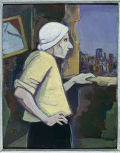 Vrouw bij het raam door Karl Hofer