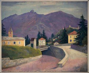 Landschap van Ticino  door Karl Hofer