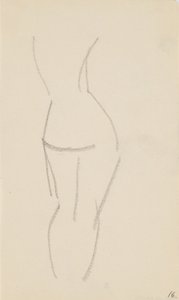 Staand model, van achteren gezien