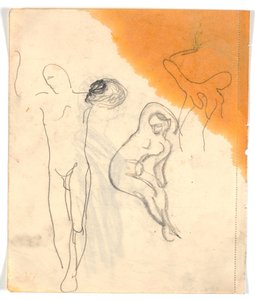 Drie studies naar naakte figuren