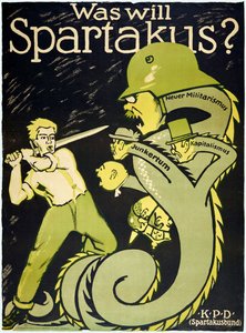 Duitse Revolutie 1918-1919 De Spartacus Liga (Spartakusbund) door Karl Jakob Hirsch