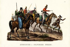 Russische en Poolse paarden, 1824